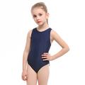 Kids Girls' Swimsuit Formal Solid Color Active Bathing Suits 3-7 Years Spring Black Blue