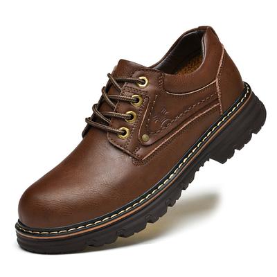 Men's Oxfords Work Sneakers Vintage Business Classic Daily Office Career Leather Waterproof Slip Resistant Lace-up Black Brown Fall Winter