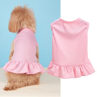 Dog Cat Dress Minimalist Casual Breathable Soft Washable Comfortable Outdoor Casual Daily Dog Clothing for Bichon Frise Pomeranian Baby Pet Papillon Small