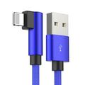 90 Degree USB Cable For IPhone 14 13 12 11 X 8 7 7plus 6 6S 5 Fast Charging Cable For IPad USB Charger Cable L Type Data Cable