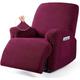 Stretch Armchair Recliner Cover 1 Seat Recliner Chair Cover Recliner Slipcover Sofa Cover with Side Pocket Jacquard Sofa Furniture Cover/Protector Soft with Elastic Bottom, Machine Washable