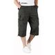 Men's Capri Cargo Shorts Cargo Shorts Zipper Pocket Leg Drawstring Solid Color Breathable Quick Dry Work Streetwear 100% Cotton Casual Hip-Hop Navy Black