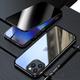 Phone Case For iPhone 15 Pro Max Plus iPhone 14 Pro Max Plus 13 12 11 Mini X XR XS 8 7 Magnetic Adsorption Full Body Protective Anti peep Double Sided Glass Transparent Privacy Tempered Glass
