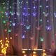 LED Christmas Fairy Light Butterfly Curtain String Lights 3.5M 96LEDs New Year Holiday Wedding Valentine's Day Living Room Bedroom Store Decoration 220V EU Plug Curtain Lights