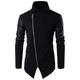 Men's Cardigan Sweater Ribbed Knit Regular Knitted Plain Standing Collar Warm Ups Modern Contemporary Daily Wear Going out Clothing Apparel Fall Winter Black S M L