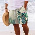 Sea Turtle Marine Life Men's Resort 3D Printed Board Shorts Swim Shorts Swim Trunks Pocket Drawstring with Mesh Lining Comfort Breathable Short Aloha Hawaiian Style Holiday Beach S TO 3XL