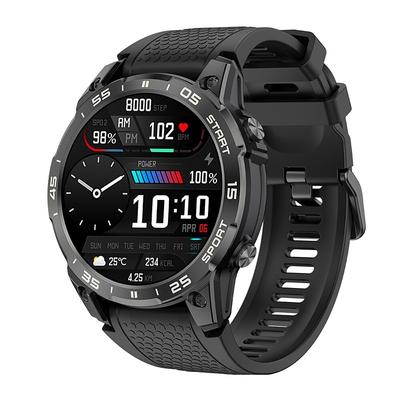 Military GPS Smart Watch for Men, 1.43 AMOLED Screen, Heart Rate, IP68 Waterproof, Compatible with Android iOS Father's Day Gifts