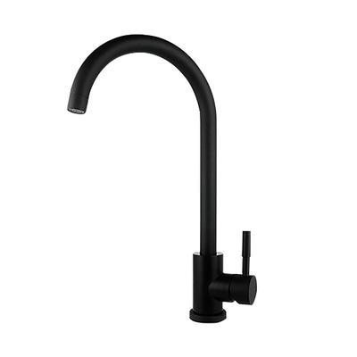 Stainless Steel Kitchen Faucet,Nickel Brushed Free Standing Single Handle One Hole Standard Spout High Arc 360° Rotatable Bathroom Sink Faucet with Hot and Cold Water Switch