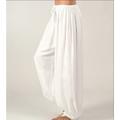 Women's Wide Leg Normal Polyester Plain Black White Fashion Mid Waist Full Length Christmas Casual Summer Spring Fall