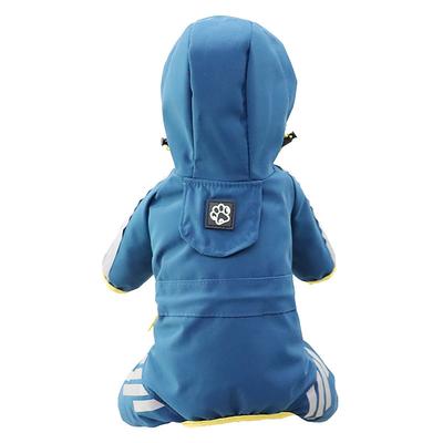 Waterproof Puppy Dog Raincoats with Hood for Small Medium DogsFour-Leg Design with Reflective Strap Lightweight Jacket with Leash Hole