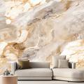 Marble Abstract Golden Grey Line 3D Wallpaper Roll Mural Wall Covering Sticker Peel and Stick Removable PVC/Vinyl Material Self Adhesive/Adhesive Required Wall Decor for Living Room Kitchen Bathroom