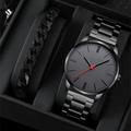 Quartz Watch for Men Analog Quartz Sexy Stylish Steampunk Waterproof Large Dial Alloy PU Leather Creative