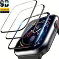 [2 Pack] Watch Screen Protector Compatible with Apple Watch Ultra 49mm Series 8 7 41mm 45mm Series 6 5 4 SE 40mm 44mm Series 3 2 1 38mm 42mm Max Coverage Touch Sensitive Bubble Free Soft Film Watch