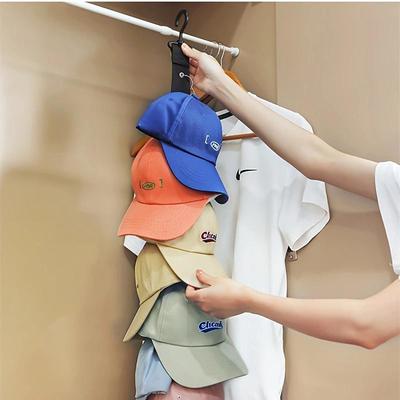 Baseball Cap Storage Organizer, Eight Clips Hold Up To 16 Caps Hat Holders For Beanie Hanging Hat Rack