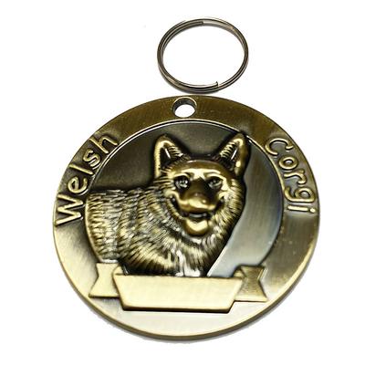 Bronze dog tags three-dimensional relief pet tags anti loss identification nameplates pet accessories that can be engraved with characters