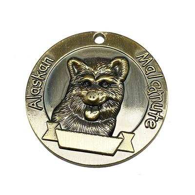 Bronze dog tags three-dimensional relief pet tags anti loss identification nameplates pet accessories that can be engraved with characters