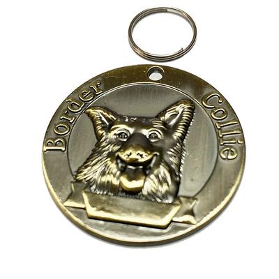 Bronze dog tags three-dimensional relief pet tags anti loss identification nameplates pet accessories that can be engraved with characters