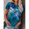 Women's T shirt Tee Animal Daily Weekend Print Black Short Sleeve Fashion Crew Neck Summer