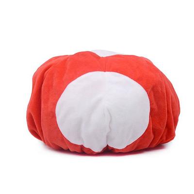 Mario Toad Mushroom Hat Plush Toy Green And Red Cartoon Cosplay Hat Cute Caps Gifts For Friends 1930cm