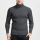 Men's Sweater Wool Sweater Pullover Sweater Jumper Turtleneck Sweater Chunky Knit Knitted Solid Color Turtleneck Keep Warm Modern Contemporary Work Daily Wear Clothing Apparel Fall Winter Black Red