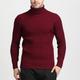 Men's Sweater Wool Sweater Pullover Sweater Jumper Turtleneck Sweater Chunky Knit Knitted Solid Color Turtleneck Keep Warm Modern Contemporary Work Daily Wear Clothing Apparel Fall Winter Black Red