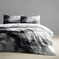 L.T.Home 100% Cotton Sateen Duvet Cover Set Reversible Premium 300 Thread Count Marble Pattern Elite Bedding Set