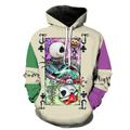 The Nightmare Before Christmas Jack Skellington Hoodie Cartoon Manga Anime Front Pocket Graphic Hoodie For Couple's Men's Women's Adults' 3D Print Casual Daily