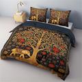 Medieval The Tree of Life Pattern Duvet Cover Set Set Soft 3-Piece Luxury Cotton Bedding Set Home Decor Gift King Queen Duvet Cover