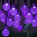 Solar String Lights LED Outdoor Lights 6.5m 30 LEDs Set Mounting Bracket Warm White Wedding Party Holiday Patio Garden 3V