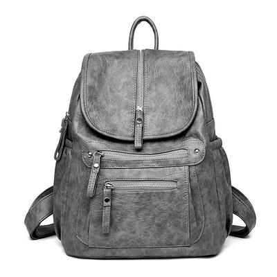 Large Capacity PU Leather Backpack for School and Travel - Stylish and Durable, Perfect for Students, Back to School