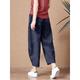 Women's Wide Leg Linen Pants Capri shorts Cotton And Linen Plain Pocket Baggy Capris Micro-elastic Mid Waist Streetwear Casual Vacation Casual Daily Black White S M Summer Spring