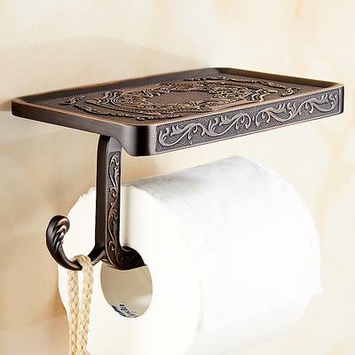 Retro Toilet Paper Holder Mobile Phone Storage Shelf Holder Wall Mounted Rack Toiletpaper holder Bathroom Decor Organization and Storage Toilet Paper Holder Toilet Paper Holder Stand