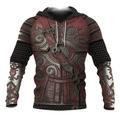 Men's Hoodie Pullover Hoodie Sweatshirt 1 2 3 4 5 Hooded Graphic Armor Viking Lace up Casual Daily Holiday 3D Print Sportswear Casual Big and Tall Spring Fall Clothing Apparel Hoodies Sweatshirts