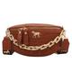 Crocodile Pattern Fanny Pack Trendy Waist Bag For Travel Sports Stylish Chain Decor Faux Leather Chest Bag