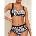 Abstract Art Criss Cross Bikini Swimsuit Set