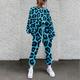 Women's T shirt Tee Tracksuit Pants Sets Leopard Vacation Casual Daily White Yellow Light Green Print Drawstring Long Sleeve Streetwear Basic Crew Neck Loose Fit Fall Winter