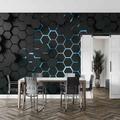 Cool Wallpapers Geometric 3D Brik Wallpaper Wall Mural Home Decoration Classic Modern Wall Covering, Canvas PVC / Vinyl Material Adhesive required Self adhesive Mural, Bedroom, Livingroom, Bathroom