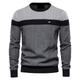 Men's Pullover Sweater Jumper Ribbed Knit Knitted Color Block Round Keep Warm Modern Contemporary Business Daily Wear Clothing Apparel Winter Fall Green Dark Navy M L XL