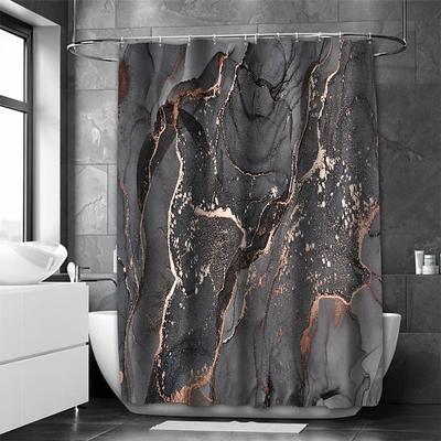 Shower Curtain with Hooks,Marble Pattern Abstract Art Fabric Home Decoration Bathroom Waterproof Shower Curtain with Hook Luxury Modern