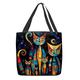 Women's Tote Shoulder Bag Canvas Tote Bag Oxford Cloth Shopping Holiday Print Large Capacity Foldable Lightweight Cat 3D Cat A Cat B Cat C
