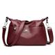 Women's Crossbody Bag Shoulder Bag Hobo Bag PU Leather Shopping Daily Holiday Zipper Large Capacity Lightweight Solid Color claret Black Yellow