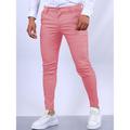Men's Trousers Chinos Chino Pants Pocket Plain Comfort Breathable Outdoor Daily Going out 100% Cotton Fashion Streetwear Black Pink