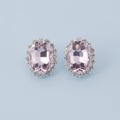 1 Pair Stud Earrings For Women's Birthday Party Evening Gift Alloy Vintage Style Fashion Diamond