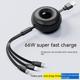 Multi Charging Cable 6A 1Pack 4ft 3 In 1 Retractable Charging Cord Multi USB Cable Fast Charger Cord Adapter With IPhone/Type C/Micro USB Port For Cell Phones/IPhone/Samsung Galaxy/Ps/Tablets And More