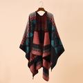 Women's Shawl Wrap Poncho Ruana Cape Daily Holiday Cotton Polyester Casual Bohemia Warm 1 PC