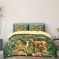 Forest Fawn Pattern Duvet Cover Set Set Soft 3-Piece Luxury Cotton Bedding Set Home Decor Gift King Queen Duvet Cover