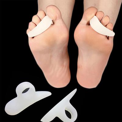 1Pair Silicone Toes Separator Foot Hallux Valgus Correction Bone Ectropion Adjuster Toes Outer Appliance Foot Care Tool Gel Bunion Big Toe Separator Spreader Eases Foot Pain