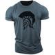 Independence Day Mens Graphic Shirt Prints Armor White Navy Blue Green Tee Cotton Blend Casual Short Sleeve Comfortable Outdoor Spartan Helmet Grey