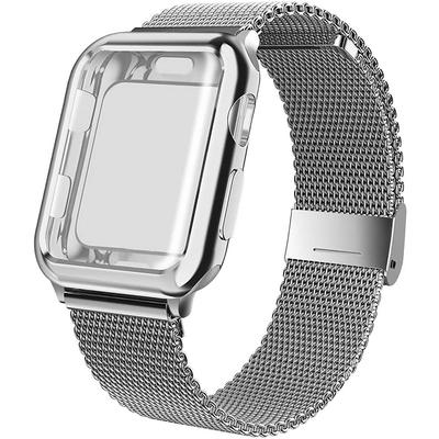 Milanese Loop Compatible with Apple Watch band with Case Magnetic Clasp Stainless Steel Strap Replacement Wristband for Series 8 7 6 5 4 3 2 1 SE 49mm 45mm 44mm 42mm 41mm 40mm 38mm Sreies Ultra SE 8