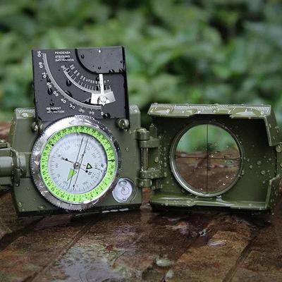 Multifunctional Camping Compass Military Aiming Navigation Geological Compass Digital Navigation Device North Needle With Slope Meter Professional Luminous Portable